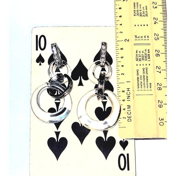 Clearly Clear Double Hoops Earrings - Picture 11 of 11